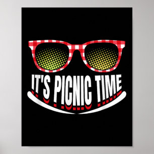 Het is picknicktijd Familiereis Zomer Vakantiekamp Poster