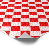 Het is Picnic Time. Rood Gecontroleerde tafelkledi Poster (Hoek)