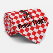 Het is Picnic Time. Rood Gecontroleerde tafelkledi Stropdas (Opgerold)
