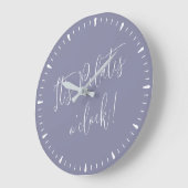 Het is Pilates O' Clock Fun Paars Script Wall Cloc Grote Klok (Hoek)