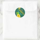 Het is Pineappley Vrijdag - Punny Garden Classic R Ronde Sticker (Tas)