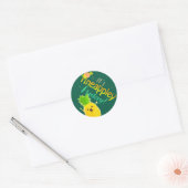 Het is Pineappley Vrijdag - Punny Garden Classic R Ronde Sticker (Envelop)