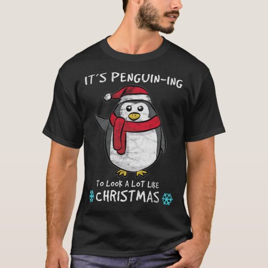 Het is Pinguïn-kerst T-shirt (Voorkant)