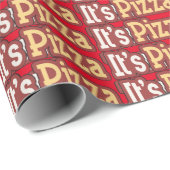 Het is Pizza party woordinpakpapier Cadeaupapier (Rol Hoek)