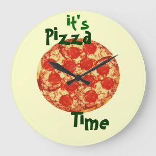Het is Pizza Time Clock Grote Klok