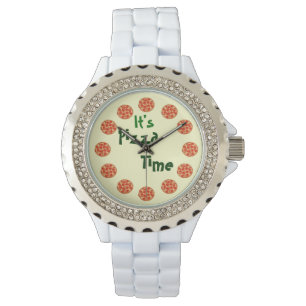 Het is Pizza Time Funny Horloge