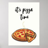 Het is pizzatijd poster (Voorkant)