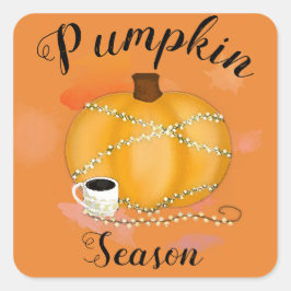 Het is pompoensEIZOEN! Vierkante Sticker