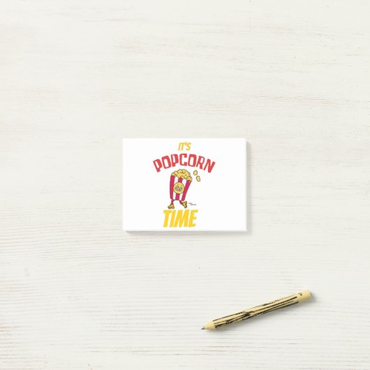 Het is Popcorn Time Funny Post-it® Notes (Op bureau)