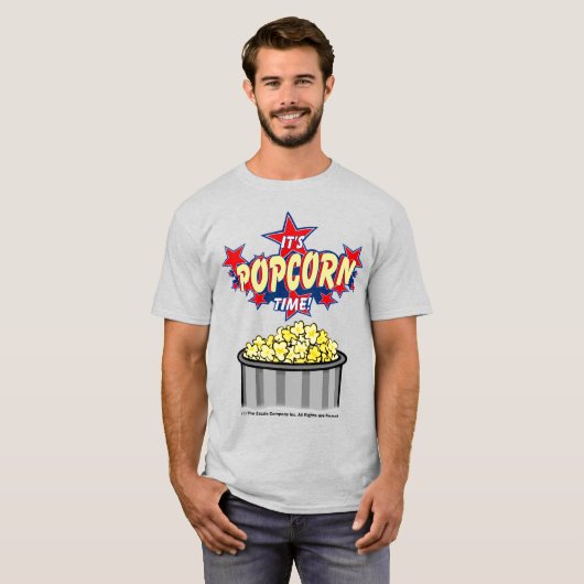 *Het is Popcorn Time!* T-Shirt (Voorkant volledig)
