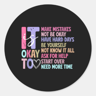 Het Is Positief Quotes Zelfrespect Kleren Cadeau Ronde Sticker