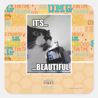 Het is prachtig vierkante sticker