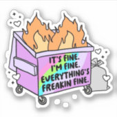 Het is prima, alles is goed, alles is goed sticker (Voorkant)