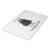 Het is prima Alles is mooi met Kerstmis Black Badmat (Gekanteld)