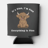 Het is prima, alles is prima, Highland Koe Blikjeskoeler (Voorkant)