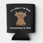 Het is prima, alles is prima, Highland Koe Blikjeskoeler (Achterkant)