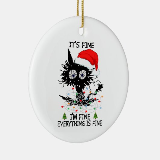 Het is prima, alles is prima met kerst keramisch ornament (Rechts)