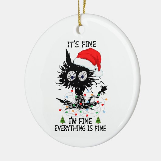 Het is prima, alles is prima met kerst keramisch ornament (Links)