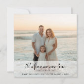 Het is prima dat we in orde zijn Alles is prima Mo Feestdagenkaart (Voorkant)