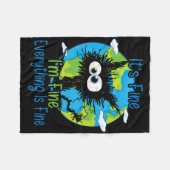 Het is prima, ik ben in orde, alles is prima Earth Fleece Deken (Voorkant (Horizontaal))