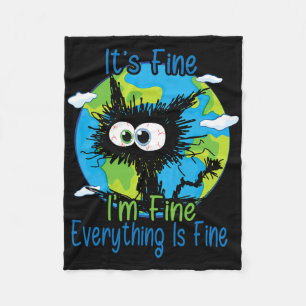 Het is prima, ik ben in orde, alles is prima Earth Fleece Deken