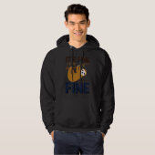 Het is prima ik ben prima alles is prima grappig S Hoodie (Voorkant volledig)