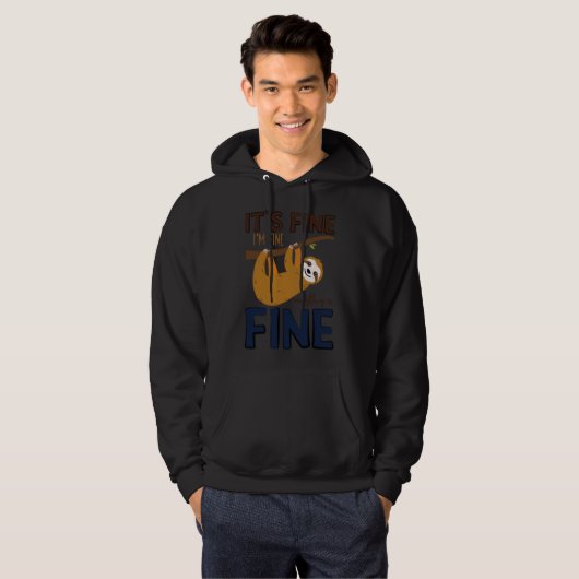 Het is prima ik ben prima alles is prima grappig S Hoodie (Voorkant volledig)