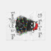 Het Is Prima Ik Ben Prima Alles Is Prima Kerstmis  Fleece Deken (Voorkant (Horizontaal))