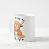 het is prima, ik ben prima, alles is prima koffiemok (Voorkant links)