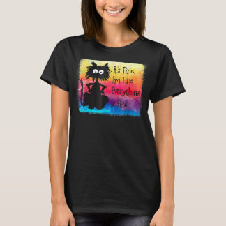 Het Is Prima Ik Ben Prima Alles Is Prima Zwarte Ka T-shirt