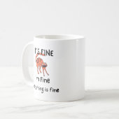 Het is prima ik ben prima alles prima personalisee koffiemok (Voorkant links)