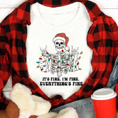 Het is prima ik ben prima grappig Skeleton Kerstmi Tri-Blend Shirt