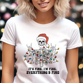 Het is prima ik ben prima grappig Skeleton Kerstmi Tri-Blend Shirt
