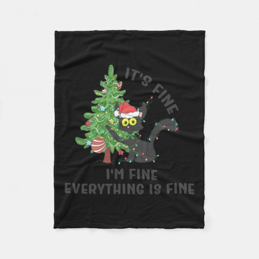 Het is prima in orde Alles is prima Elf Xmas Match Fleece Deken (Voorkant)