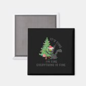 Het is prima in orde Alles is prima Elf Xmas Match Magneet (Voorkant / Achterkant)