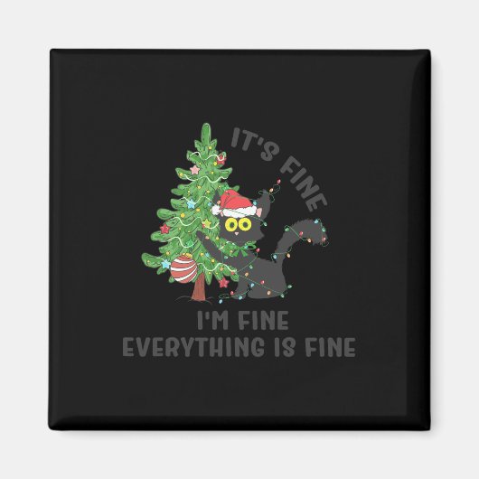 Het is prima in orde Alles is prima Elf Xmas Match Magneet (Voorkant)