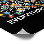 Het is prima in orde, alles is prima kerstverlicht poster (Hoek)