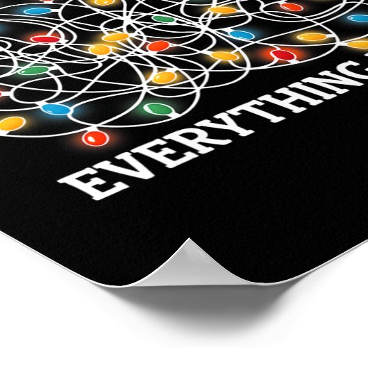 Het is prima in orde, alles is prima kerstverlicht poster (Hoek)