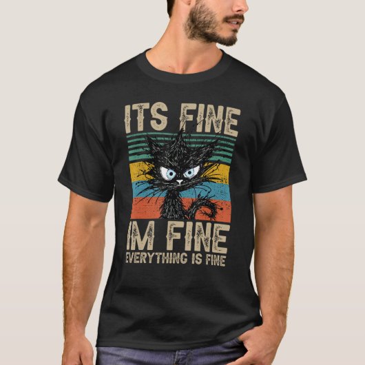 Het is prima in prima alles is prima grappig zwart t-shirt (Voorkant)
