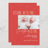 Het is prima Wij zijn prima Alles is prima Feestdagenkaart (Voorkant / Achterkant)