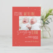 Het is prima Wij zijn prima Alles is prima Feestdagenkaart (Staand voorkant)