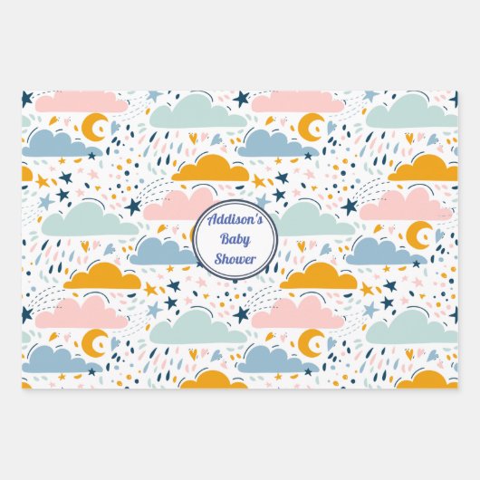 Het is Prince Baby Boy Baby shower Inpakpapier Vel (Voorkant)