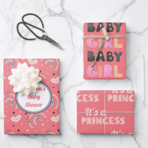 Het is Princess Baby Girl Baby shower Inpakpapier Vel