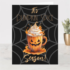 Het is Pumpkin Spice Season Gevouwen Wenskaart Kaart