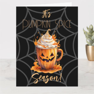 Het is Pumpkin Spice Season Gevouwen Wenskaart Kaart
