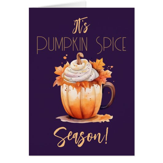 Het is Pumpkin Spice Season Kaart (Voorkant)
