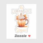 Het is Pumpkin Spice Season Kaart Sticker (Vel)