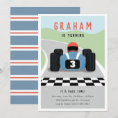 Het is Race Time Verjaardag uitnodiging (Voorkant / Achterkant)