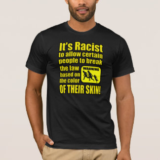 Het is racisme om sommige mensen toe te staan de w t-shirt