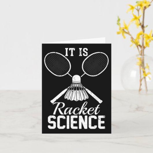 Het is Racket Science Shuttle Player Gift Dominton Kaart (Gele Bloem)